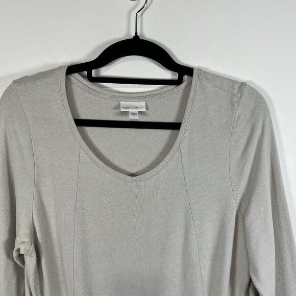 J Jill pure jill Soft Touch Cotton Blue Top Size Medium Lagenlook Flowy Coastal - Picture 2 of 10